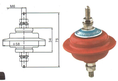 HY1.5W-0.5/2.6低压氧化锌避雷器结构尺寸