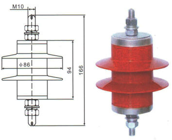 HY5WS-5/15配电型氧化锌避雷器结构尺寸